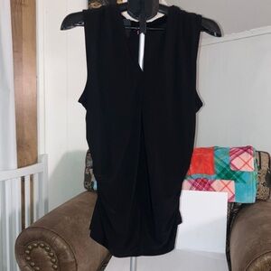 Elegant Black Sleeveless Shirt
